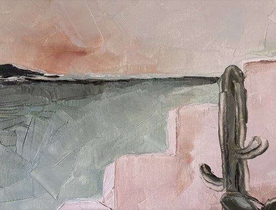 Amphora island view from Formentera impasto