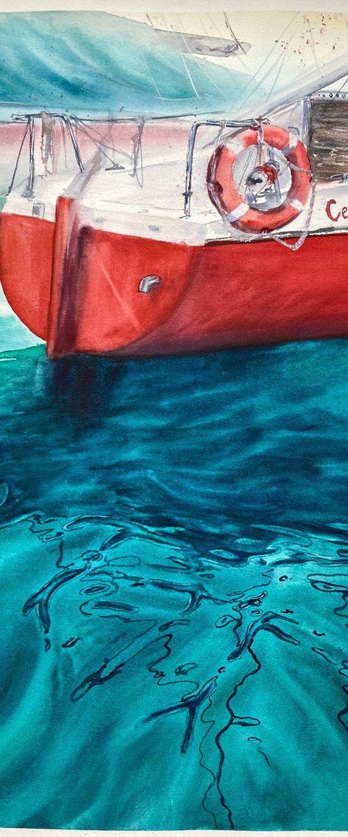 RED YACHT by Valeria Golovenkina