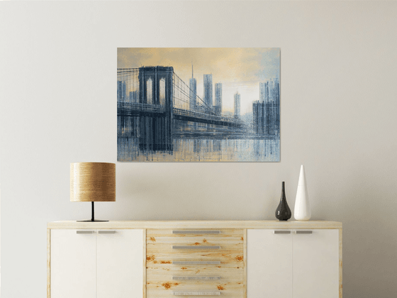 New York - The Brooklyn Bridge At Dusk