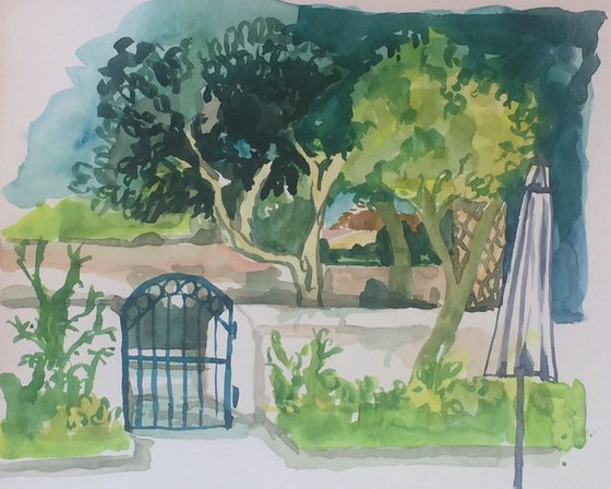 View across the garden walls, Menorca - Baleariac Islands