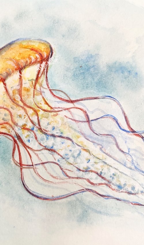 Sealife #2. Watercolor painting by Svetlana Vorobyeva by Svetlana Vorobyeva