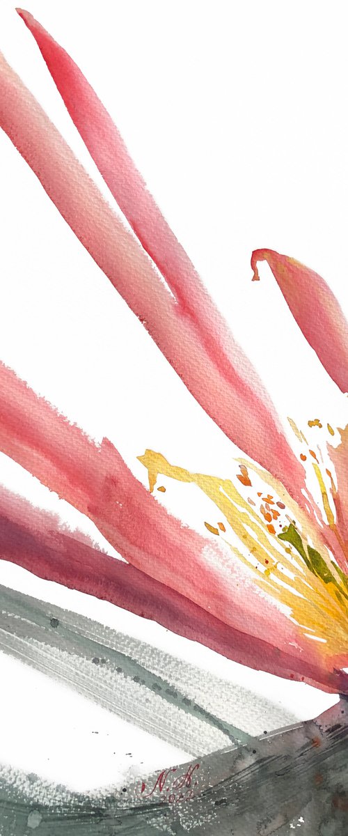 Integrity. Floral shades. A series of abstract original watercolours. by Nataliia Kupchyk
