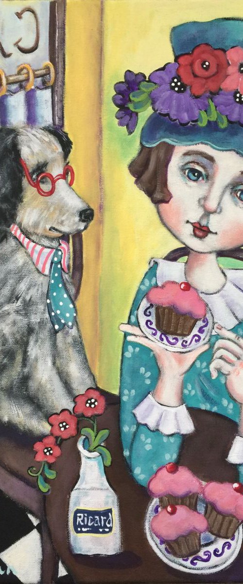 "Nearsighted Dog's Cafe' Rendez Vous" by Holly Wojahn