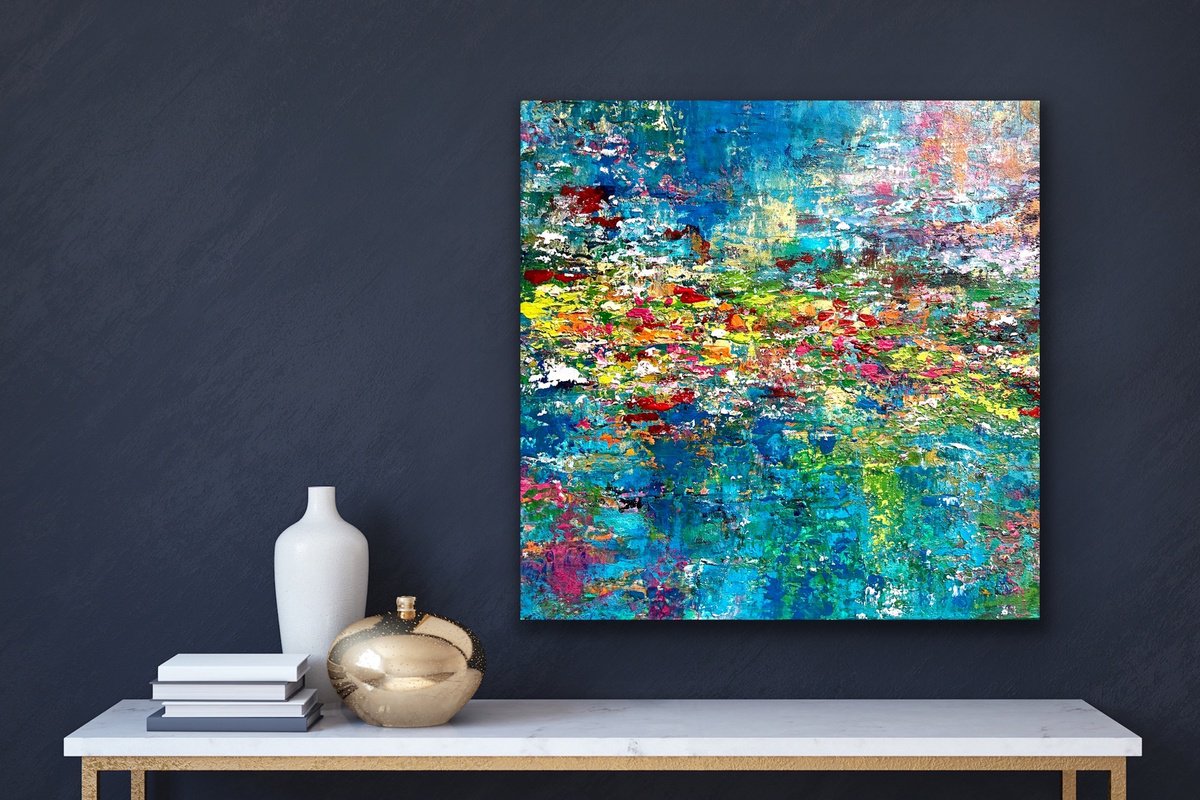 Earth, Sea And Sky By Pooja Verma, 16 X 16, Artwork For Sale On Artfinder