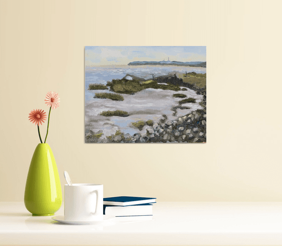Low Tide at Pegwell Bay, an original oil painting