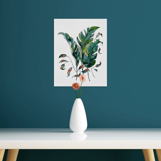 Palm leaves painting