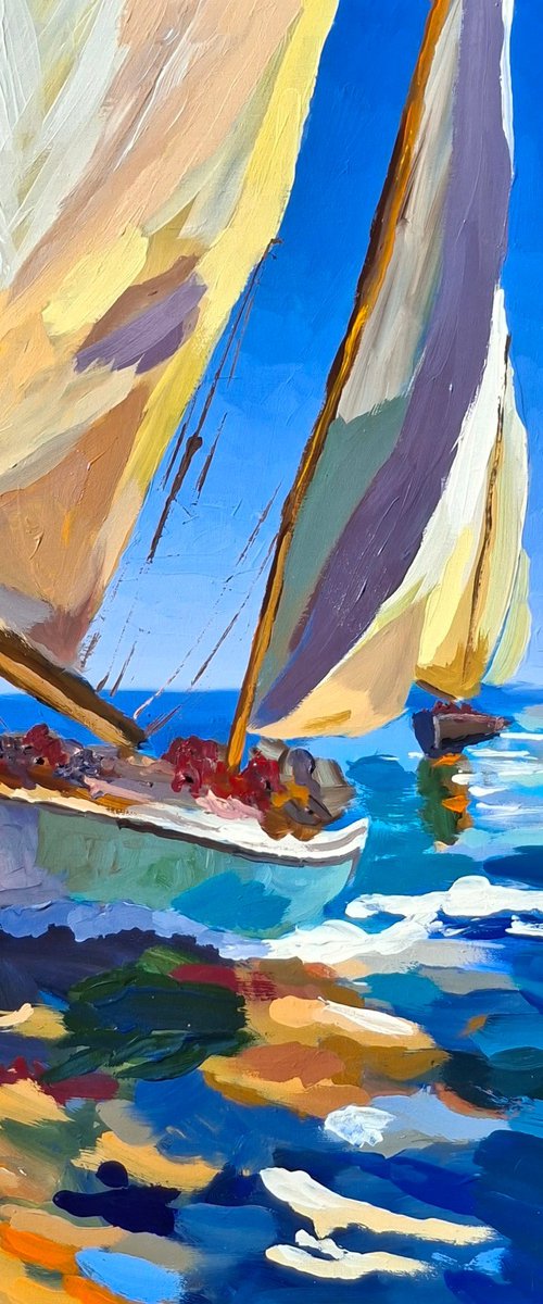 Sailing Blue Reflections by Daniel Murgatroyd