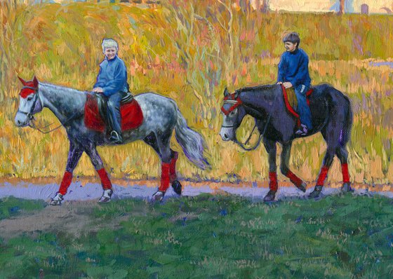 Suzdal. Horse riding