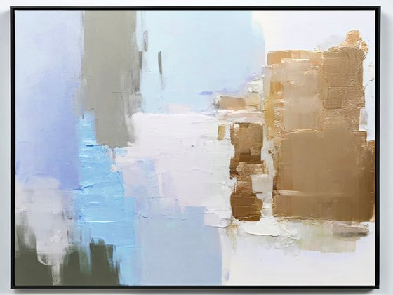 Blue and Gold Abstract