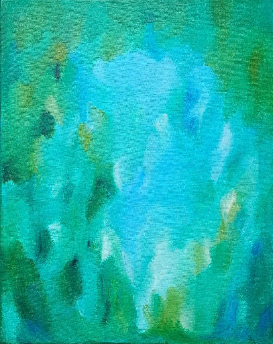Fresh Green Day Light By Ksenia June, 16 X 20, Artwork For Sale On Artfinder