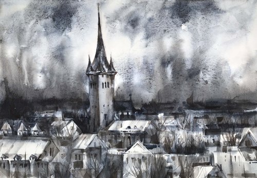 Snow Tallinn. by Galina Poloz