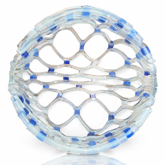 Soft Blue Fused Glass Vessel