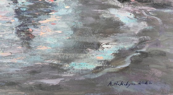 The Girl and the Sea Painting