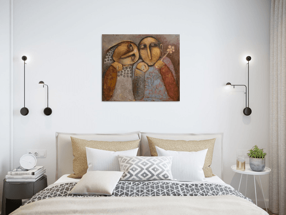 Romantic day(Acrylic painting, 60x70cm, ready to hang)