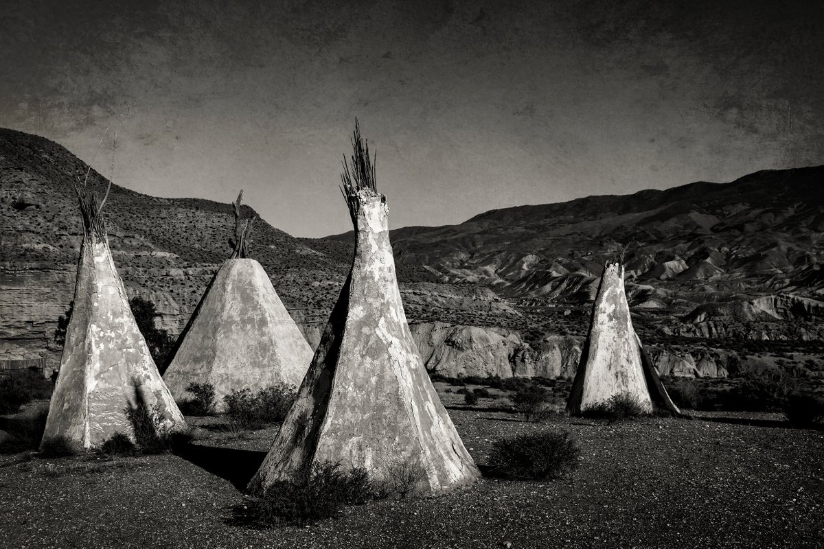 Expressive Landscape Photograph By Lionel Le Jeune, 33 X 24", Tipis, Original Artwork