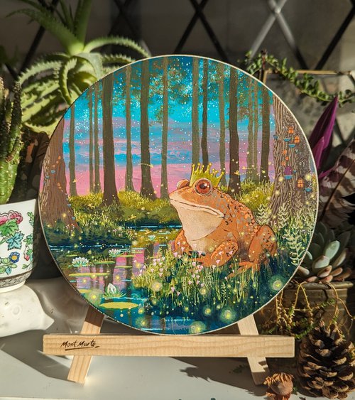 Whimsical Fairytale Painting, The Frog Prince by Holly Foster