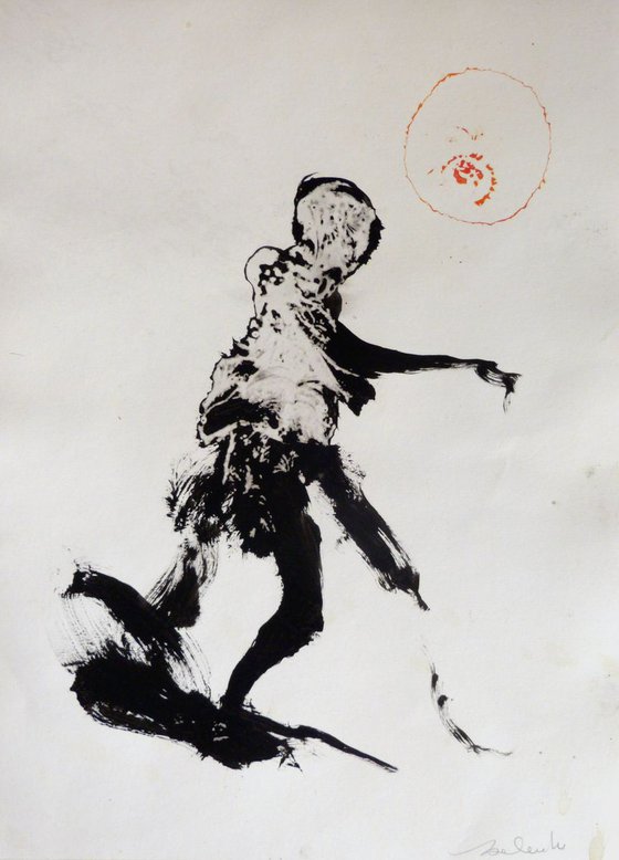 Running downhill, 41x29 cm