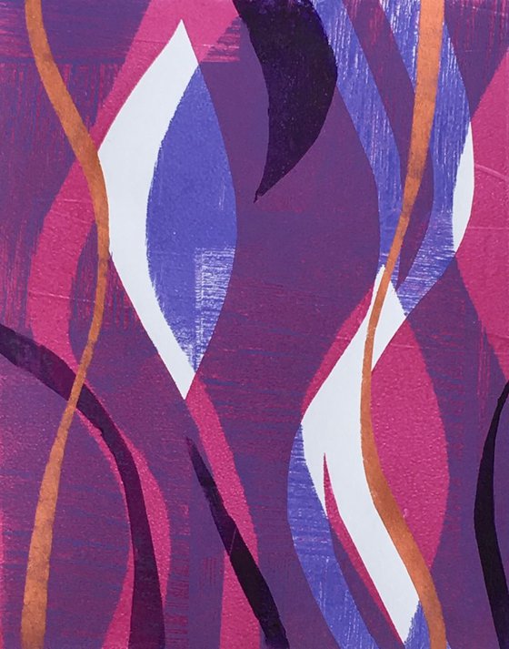 Flaming lilac - purple abstract