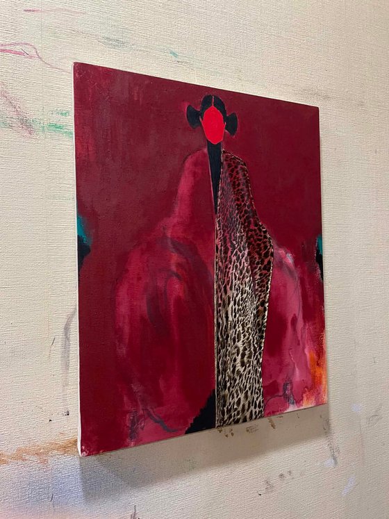 Woman in Leopard Shawl
