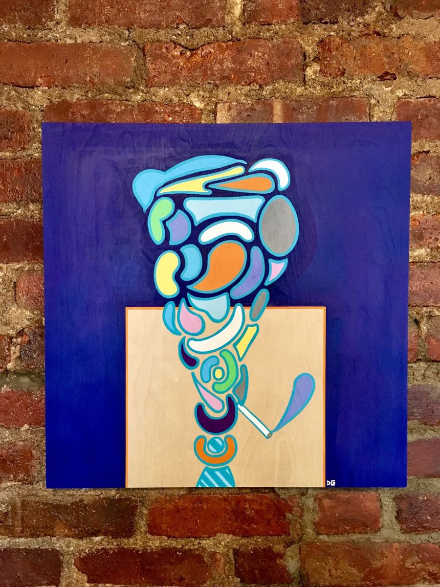 Mister Richard Smoker Acrylic painting by Daniel Goodman Artfinder