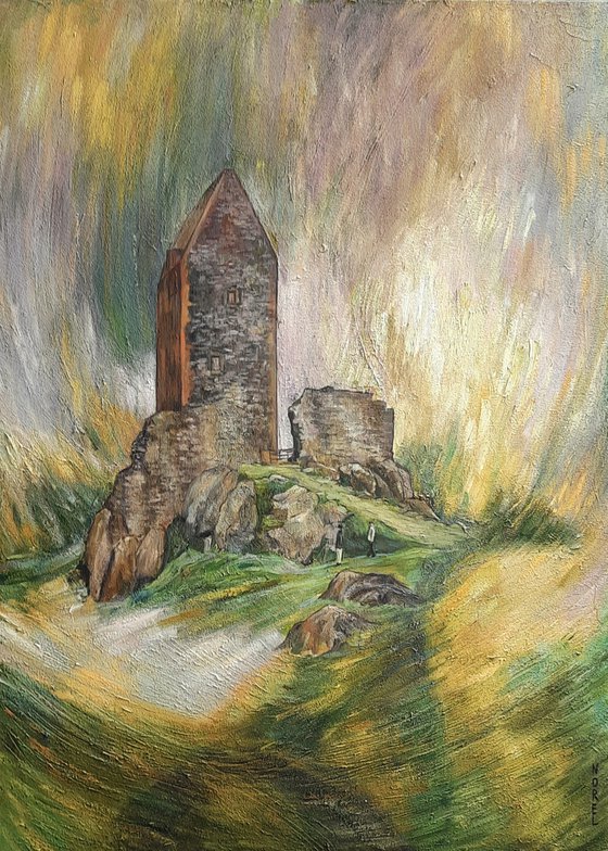 Storm at Smailholm Tower