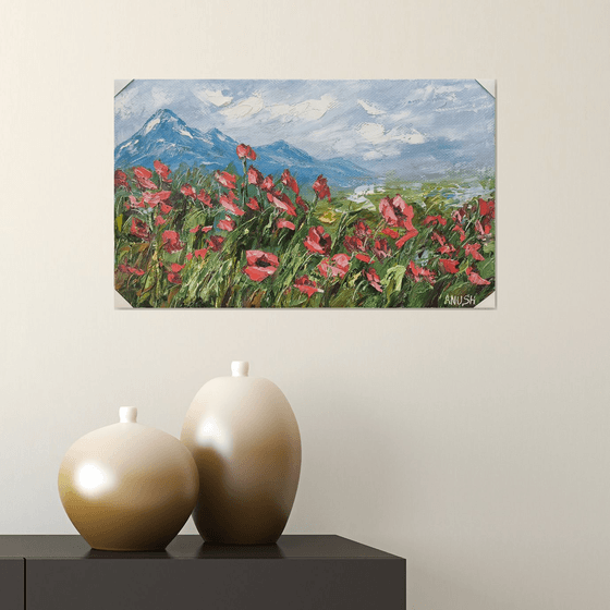 The Poppy Field in Wind