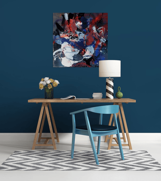 Two seconds after the piano stopped Large Unique Abstract Painting On Wood By Master Kloska