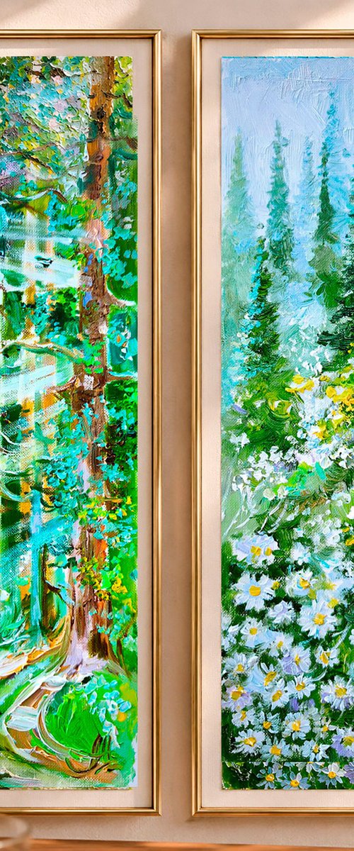 Green Conifers and Morning by Annet Loginova
