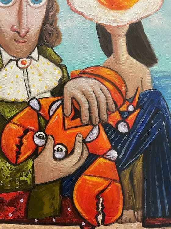 Capt Thomas Sabo and a crab