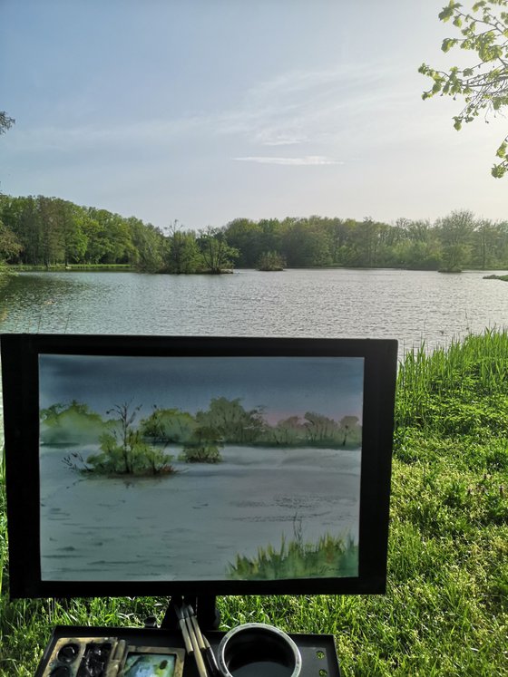 Lake in Sárvár Park