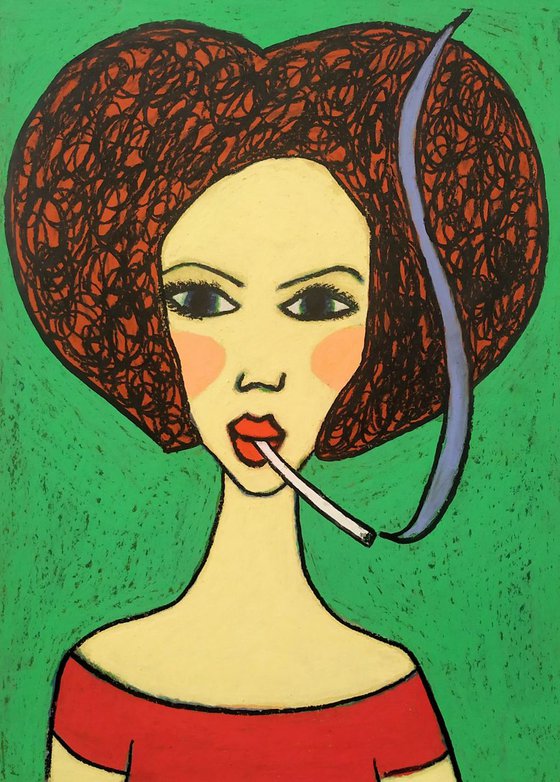 Smoking lady