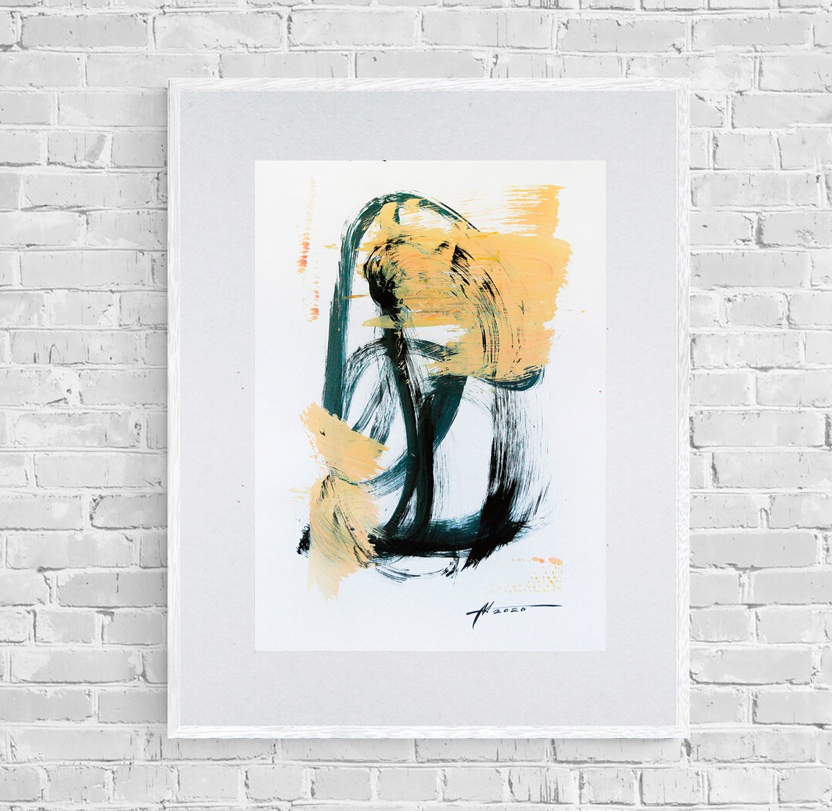 Abstract Acrylic Painting By Anatoliy Menkiv, 24 X 33, #6 Metaphysics Series, Original Artwork