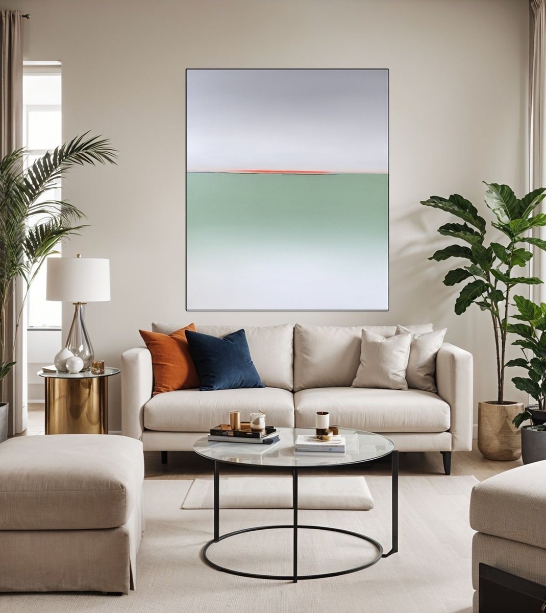 Photorealistic Landscape Oil Painting By Larissa Uvarova, 31 X 39", Horizon Of Emotions #117, Original Artwork