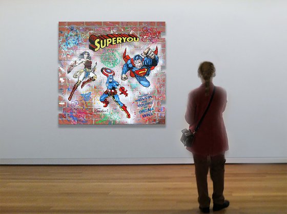 Super You - Original Brick Wall Panel