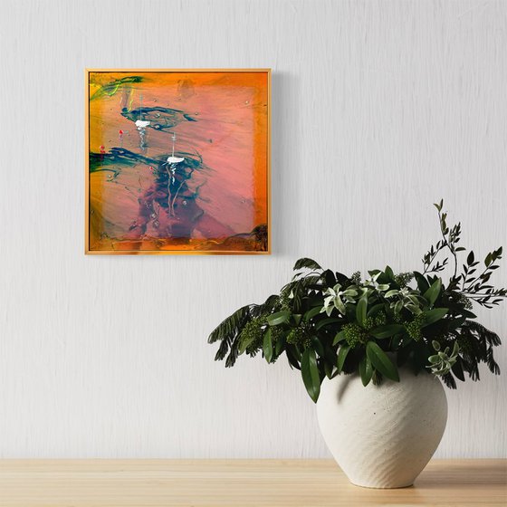 St Tropez Boats Artwork   Anchored FRAMED