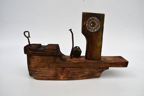 wooden ship "Enygma" by Goran Žigolić Watercolors
