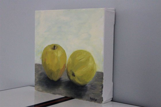 Still life with apples