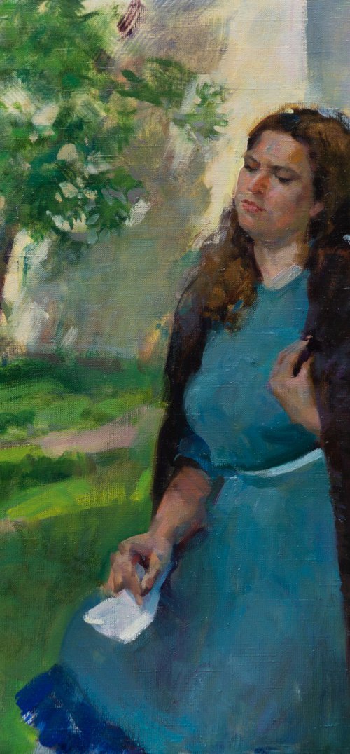 Shurochka - Original Portrait Oil Painting by Anastasia Borodina