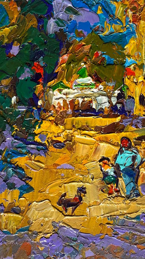 Alley in the autumn park by Kalenyuk Alex