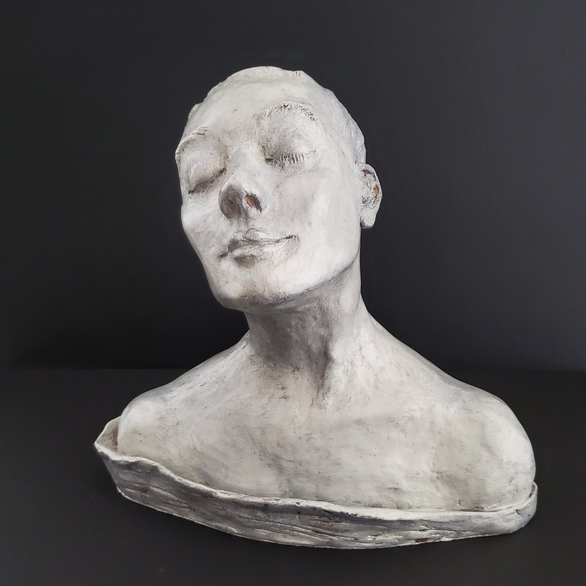 Impressionistic Portrait Sculpture By Joyce Fournier, 10 X 9", A Wise Woman, Original Artwork