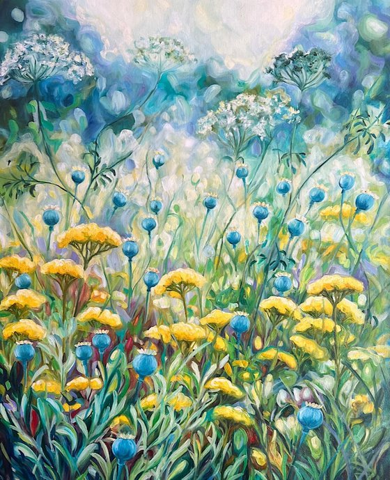 Consciousness- Peaceful meadow painting