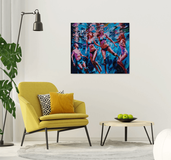 Over the blue mirror