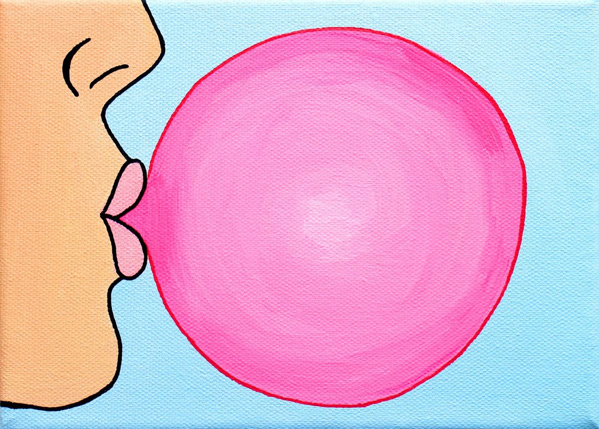 Bubble Gum Bubble Pop Art Painting On Miniature Canvas Acrylic Painting   A1c30bdbfa484b42894ab44b5ce2bba2 Opt 