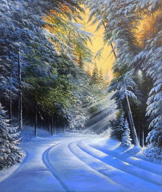 Winter(40x50cm oil painting, ready to hang)