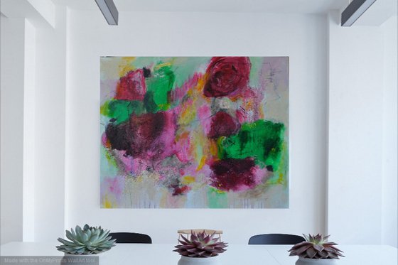 Pentecost - large vibrant abstract painting