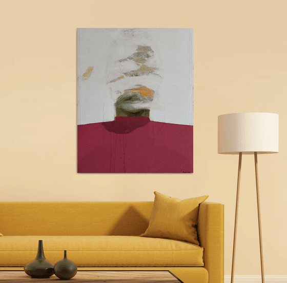 Abstracted face white