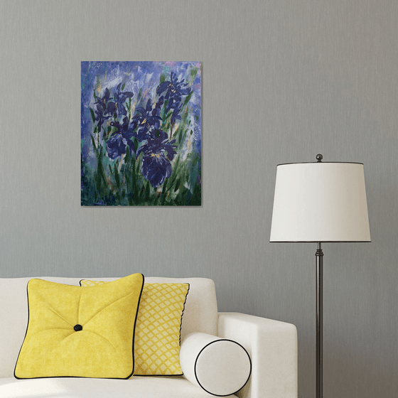 Iris purple  / Original Painting