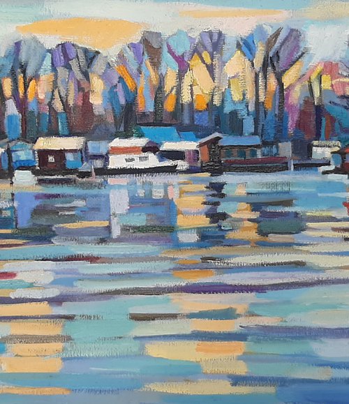 Winter day on the river by Maja Đokić Mihajlović