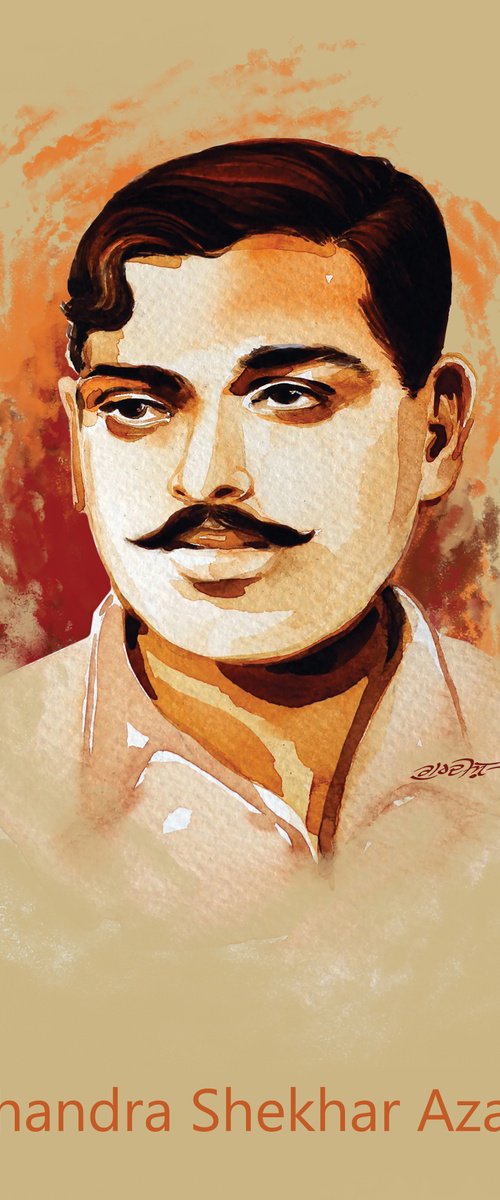 Chandra Shekhar Azad by ARTIST GURDISH PANNU