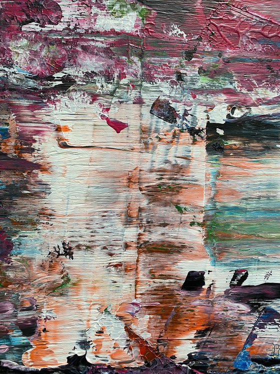 "Quagmire" - FREE USA SHIPPING - Original PMS Abstract Acrylic Painting On Reclaimed, Upcycled Wood - 48" x 20"